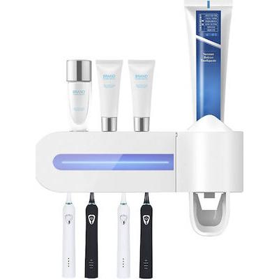 Αποστειρωτής οδοντόβουρτσας UV με στήριγμα και διανομέα οδοντόκρεμας Toothbrush Sterilizer ZSW-Y01