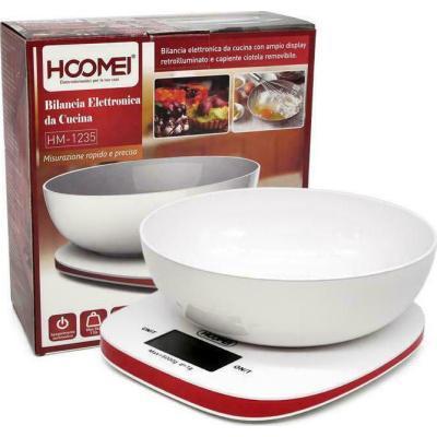 Hoomei HM-1235 Ψηφιακή Ζυγαριά Κουζίνας 1gr/5kg Λευκή