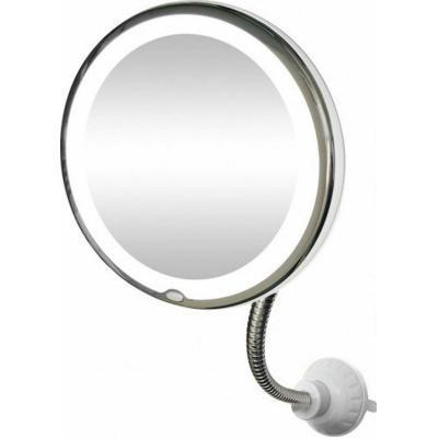 Καθρέπτης Μακιγιάζ Τοίχου με Φως Zoom x10 Ασημί