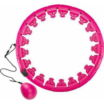 Detachable Smart Weighting Hula Hoop, 360° Automatic Rotation Pink