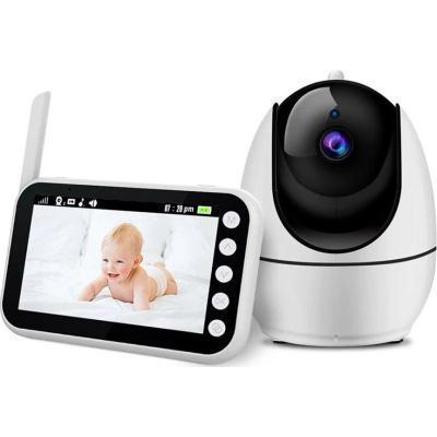 Ασύρματη Ενδοεπικοινωνία Μωρού Με Κάμερα & Ήχο με Νανουρίσματα & Μελωδίες, Μέτρηση Θερμοκρασίας και Αμφίδρομη Επικοινωνία 4.5" 2τμχ