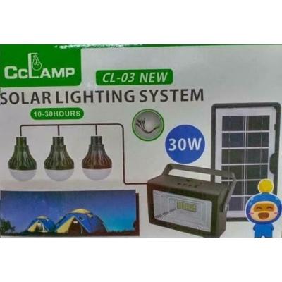 Ηλιακό κιτ με 3 λάμπες LED και μεγάλης ισχύς φακό 30W CL-03 NEW