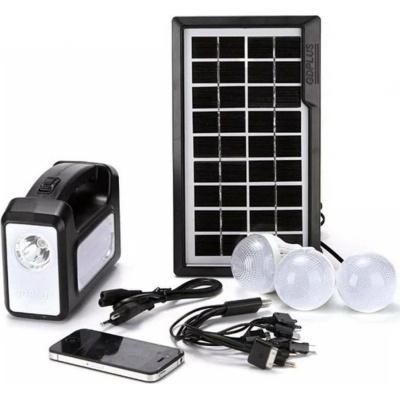 GDLite Ηλιακό Σύστημα Φωτισμού με 3 Λάμπες, Φακό & φορτιστή κινητών