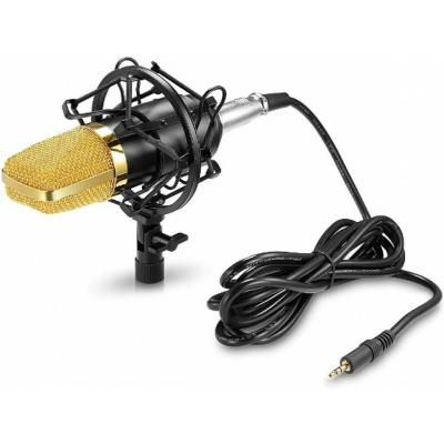Andowl Πυκνωτικό Μικρόφωνο 3.5mm Q-MIC3 Τύπου Gooseneck Φωνής σε Χρυσό Χρώμα