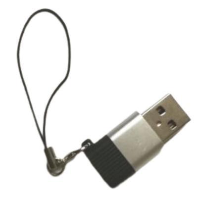 Ezra AD18 Μετατροπέας USB-A male σε USB-C female Ασημί