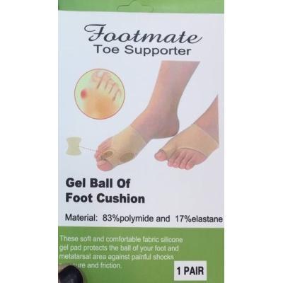 1 x ζεύγος καλτσάκια, Gel σιλικόνης για τη στήριξη του οστού του μεγάλου δακτύλου Gel ball of foot cushions, Footmate toe supporter (oem)