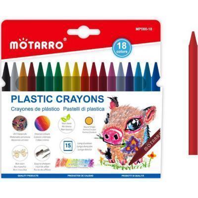 Motarro Plastic Crayons Σετ Κηρομπογιές 18τμχ