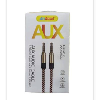 Andowl Cable 3.5mm male - 3.5mm male Μαύρο 2m (9994830)