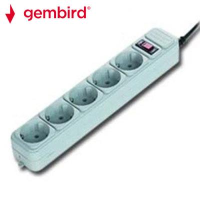 GEMBIRD POWER CUBE SURGE PROTECTOR 5 SOCKETS 1.8m WHITE