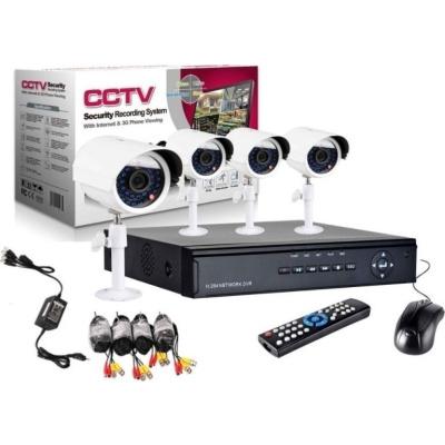 SRS1258 Ολοκληρωμένο Σύστημα CCTV με 4 Κάμερες