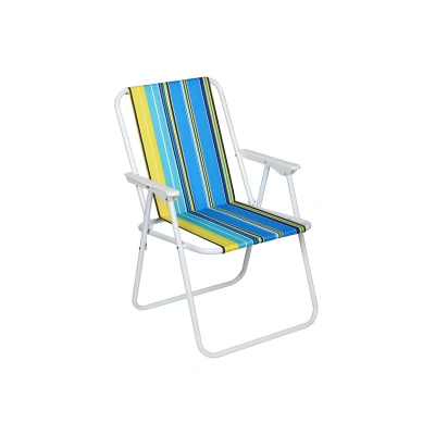 Keskor Καρέκλα Παραλίας με Μεταλλικό Σκελετό σε Μπλε Χρώμα 51x47x76εκ.