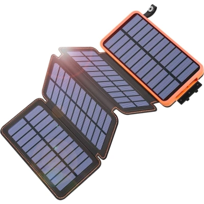 Foldable Ηλιακό Power Bank 20000mAh Μαύρο