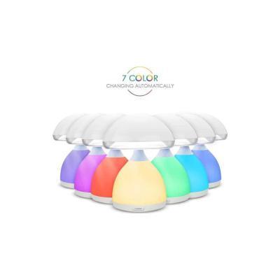 Mushroom Lamp Διακοσμητικό Φωτιστικό με Φωτισμό RGB Μανιτάρι LED Μπαταρίας σε Λευκό Χρώμα