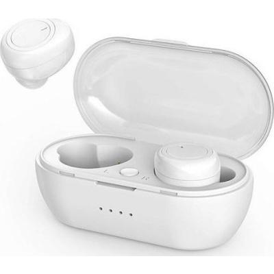 Ezra TWS06 In-ear Bluetooth Handsfree Ακουστικά με Θήκη Φόρτισης Λευκά
