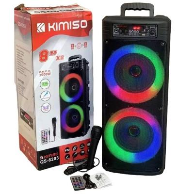 Kimiso Σύστημα Karaoke με Ενσύρματo Μικρόφωνo QS-8203 σε Μαύρο Χρώμα