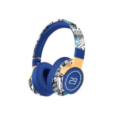SN-29 Ασύρματα Bluetooth Over Ear Ακουστικά Graffiti Μπλε