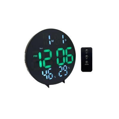 Ψηφιακό Ρολόι Τοίχου LED με Τηλεχειριστήριο Μαύρο με Πράσινα Ψηφία DS-3813L