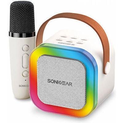 Sonic Gear Σύστημα Karaoke με Ασύρματo Μικρόφωνo IOX K200 σε Λευκό Χρώμα