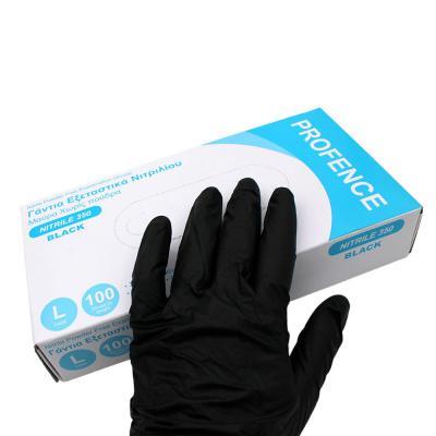 Γάντια Νιτριλίου Χωρίς Πούδρα σε Μαύρο Χρώμα 100τμχ