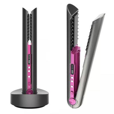 Ασύρματο ισιωτικό μαλλιών με βάση φόρτισης Flat Iron Mini 2 ΣΕ 1 ρολό USB 4800mah