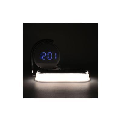 Επιτραπέζιο ρολόι / ξυπνητήρι με Λευκό Φωτισμό & Ασύρματη Βάση Φόρτισης OEM K01T – Λευκό