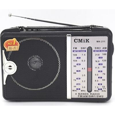 CMIK MK-211 Φορητό Ραδιόφωνο Ρεύματος / Μπαταρίας Μαύρο