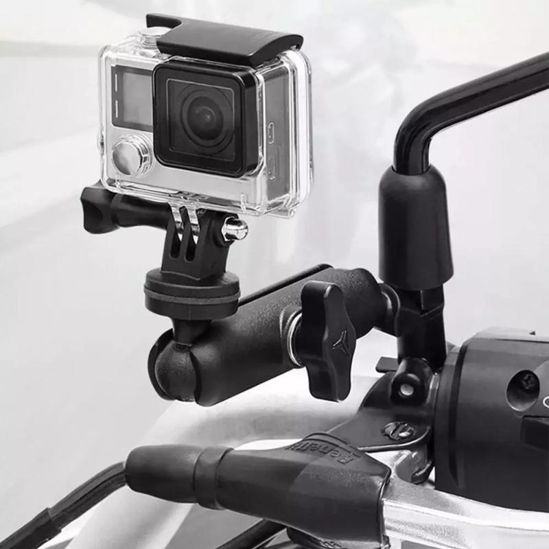 Motowolf Βάση Αλουμινίου για Action Camera/GoPro για Βάση Καθρέπτη Μοτοσυκλέτας MDL3519