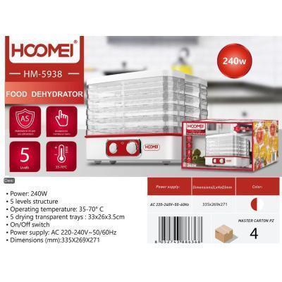 Αποξηραντής Τροφίμων Λευκός Hoomei HM-5938 - Hoomei